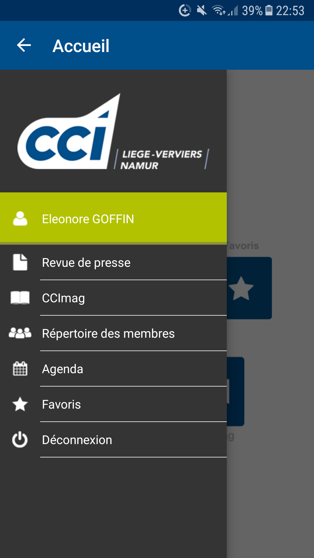 screenshot fonctionnalites l'appli CCI LVN